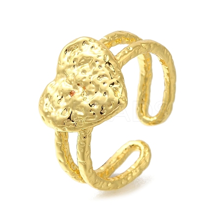 Brass Cuff Rings for Women RJEW-D079-04G-RS-1