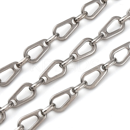 304 Stainless Steel Teardrop Link Chains CHS-S012-09P-1