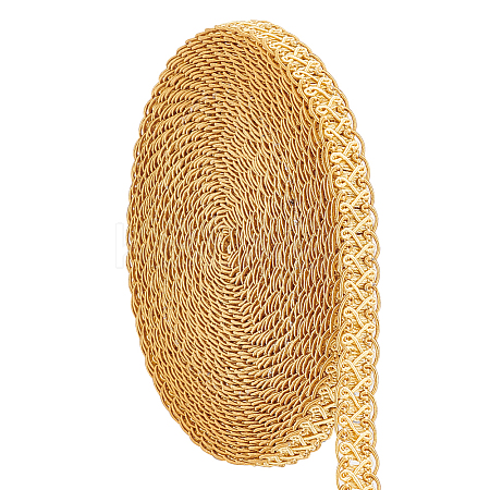 Polyester Braided Lace Trim OCOR-WH0078-09A-1