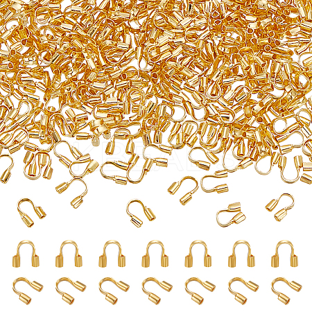 400Pcs Brass Wire Guardian and Protectors KK-LP0001-21G-1