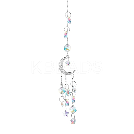 Glass Pendant Decorations DJEW-PW0012-003B-1