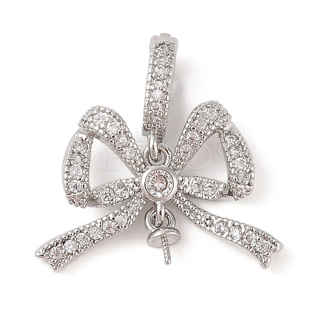 Brass Micro Pave Cubic Zirconia Peg Bails LS-KK-N256-16P-1