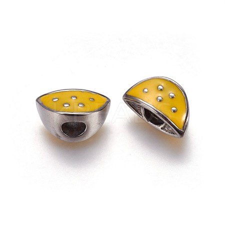 304 Stainless Steel European Beads STAS-J018-03P-03-1