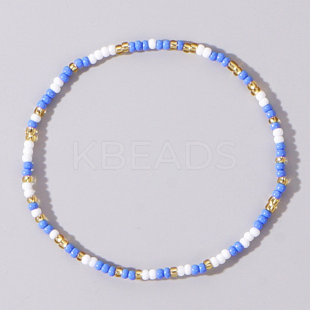 Boho Round Glass Seed Beaded Stretch Bracelets for Women NW8932-10-1