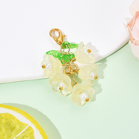 Glass & Acrylic Pendant Decorations HJEW-YW00052-05-1
