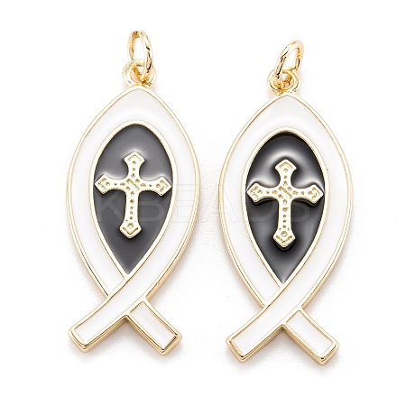 Real 18K Gold Plated Brass Pendants KK-M219-01G-B-1