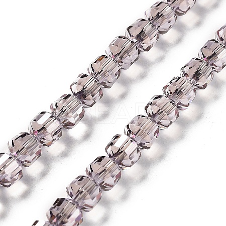 Electroplate Rondelle Glass Beads Strands EGLA-A036-09A-PL03-1