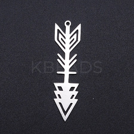 Non-Tarnish 201 Stainless Steel Pointed Pendants STAS-S105-JN915-1
