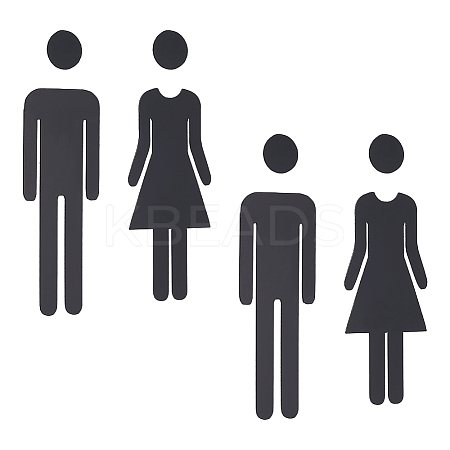 Acrylic TOILET Sign Stickers DIY-WH0569-66A-02-1