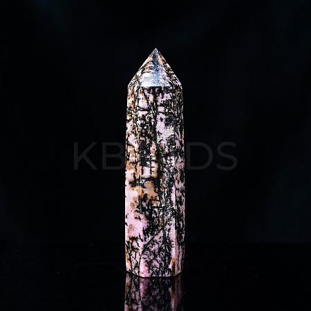 Natural Rhodonite Pointed Prism Bar Home Display Decoration G-PW0007-101D-1
