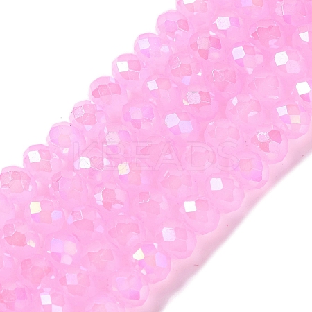 Baking Electroplate Glass Beads Strands DGLA-A039-J6MM-B09-1