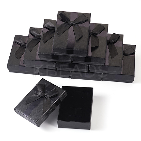 Rectangle Paper Jewelry Gift Boxes with Bowknot CON-TAC0010-89D-1