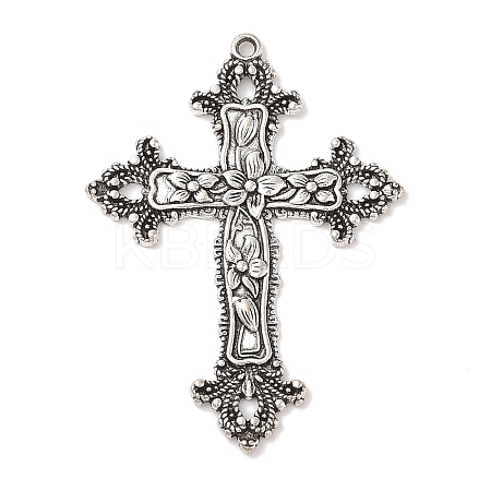Tibetan Style Alloy Big Gothic Pendants TIBEP-A20541-AS-FF-1