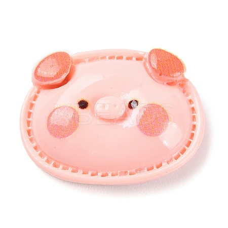 Animal Theme Opaque Resin Cabochons RESI-E046-01G-1