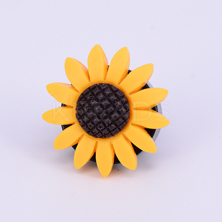 Sunflowers PVC Plastic Car Air Vent Decorations AJEW-WH0017-16A-1