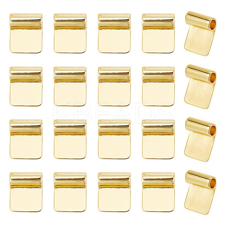20Pcs Rack Plating Brass Glue-on Flat Pad Bails KK-AR0004-08-1