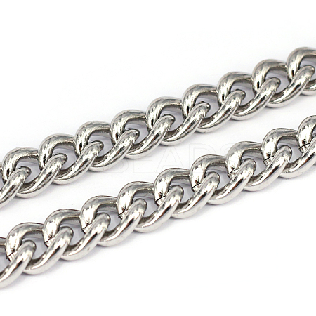 201 Stainless Steel Cuban Link Chains CHS-L001-51-2.2mm-1