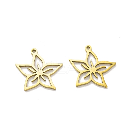 5Pcs 201 Stainless Steel Pendants STAS-M056-08G-1