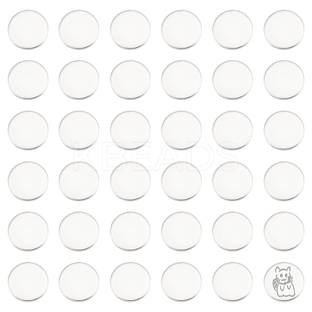 120Pcs 304 Stainless Steel Stamping Blank Tag Cabochons STAS-UN0055-71A-1