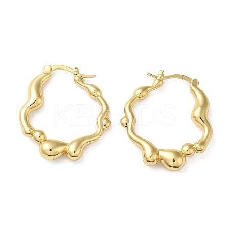 Rack Plating Brass Hoop Earrings for Women EJEW-Z019-09G-1