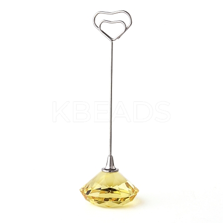 Diamond Shape Glass Name Card Holder DJEW-F009-A02-1