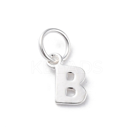 925 Sterling Silver Letter Charms STER-C012-01S-B-1