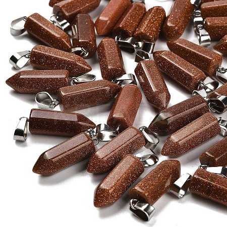 Synthetic Goldstone Pendants G-Z067-07P-21-1