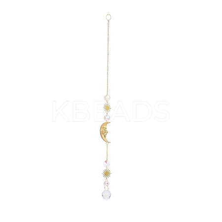 Glass Teardrop Big Pendant Decorations LS-HJEW-M005-05D-G-1