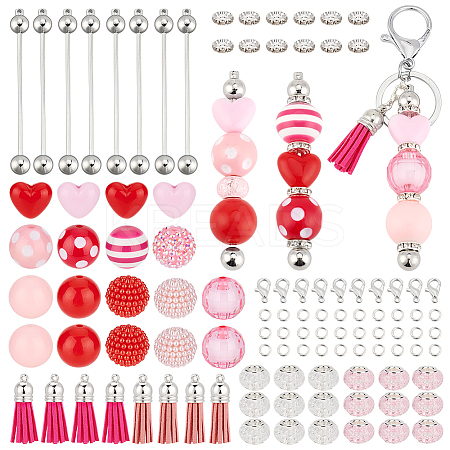 DIY Beadable Keychain Making Kit DIY-PH0017-44-1
