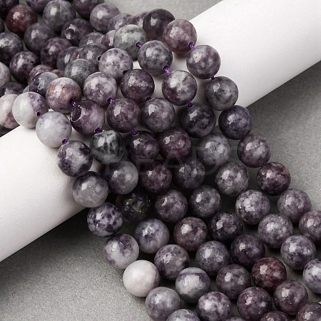 Natural Lepidolite Beads Strands X-G-G284-A02-8mm-1