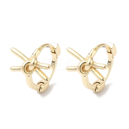 knot Brass Hoop Earrings for Women EJEW-U008-09G-1