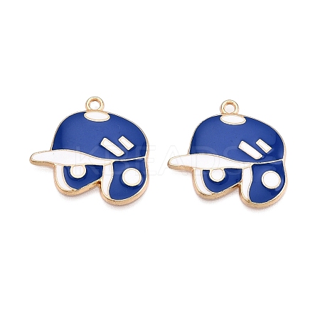 Rack Plating Alloy Enamel Pendants ENAM-N056-388KCG-02-1