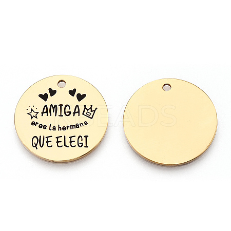 201 Stainless Steel Pendants LS-STAS-T064-37G-7-1