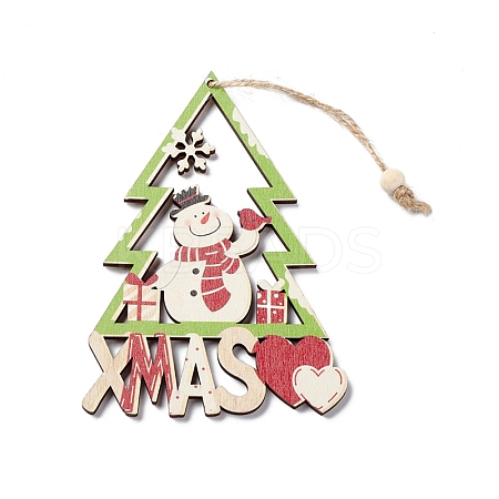 Christmas Wooden Pendant Decorations LS-HJEW-K037-01A-1