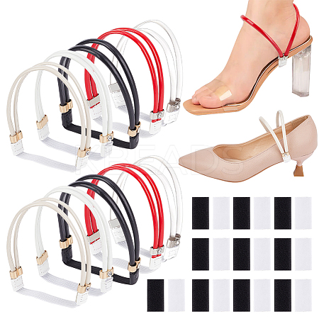 5 Bags 5 Colors Elastic Polyester Shoelace Bands FIND-PH0020-46-1