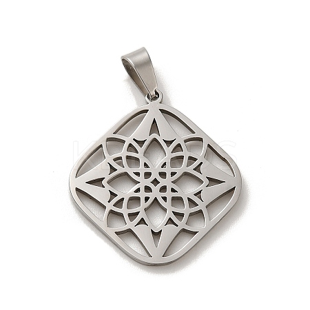 Non-Tarnish 304 Stainless Steel Pendants STAS-O005-23P-1