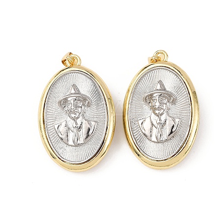 Brass Religion Pendants KK-K408-04G-02-1