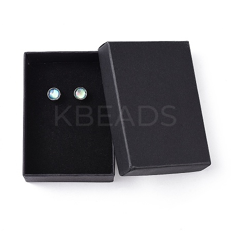 Natural Abalone Shell/Paua Shell Stud Earrings EJEW-JE03213-1