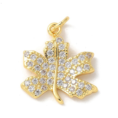 Brass Micro Pave Cubic Zirconia Pendants KK-P292-09G-1
