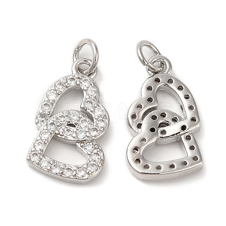 Eco-Friendly Brass Micro Pave Cubic Zirconia Pendants KK-M246-23P-1