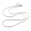 201 Stainless Steel Round Snake Chain Necklaces for Women NJEW-G140-06D-P-1-1