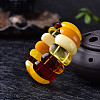 Rectangle Synthetic Amber Stretch Bracelets for Women FIND-PW0021-03-1-2