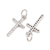 Brass Micro Pave Cubic Zirconia Pendants KK-Z146-25P-2