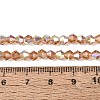 AB Color Plated Transparent Glass Beads Strands GLAA-G127-01-02G-2