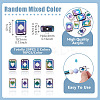 20Pcs 2 Colors UV Plating Rainbow Iridescent Acrylic Enamel Beads SACR-TA0001-70-4