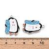 Rack Plating Alloy Enamel Penguin Pendants ENAM-T024-70A-P-3