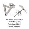 16Pcs 2 Colors 201 Stainless Steel Stud Earring Findings with Hole EJEW-FS0001-17-4