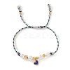 Handmade Heart Brass Enamel Charm Bracelets OI2276-9-1