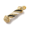 Rack Plating Brass Micro Pave Cubic Zirconia and Enamel Pendants KK-B092-14G-02-2