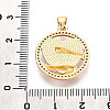 Brass Micro Pave Clear Cubic Zirconia Pendants KK-N268-63G-3